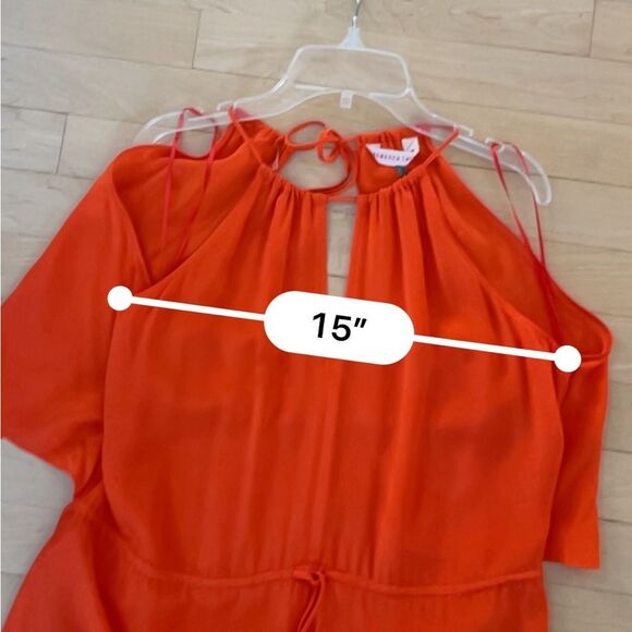 Rebecca Taylor Silk Keyhole Cami Dress in Orange 4 - Picture 13 of 13